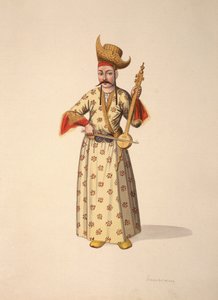 Muzyk, okres osmański, 3. ćw. XVIII w. (wc na papierze) autorstwa French School
