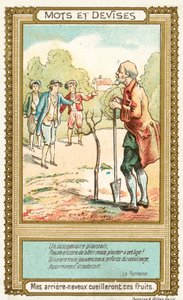 Moi pra-bratankowie zbiorą te owoce (chromolitho) autorstwa French School