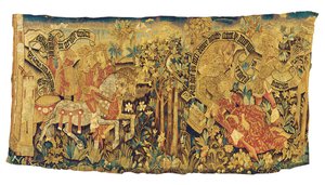 Fragment mitologicznego gobelinu, Strasburg, ok. 1470-80 autorstwa French School