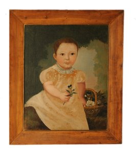 Naiwny portret chłopca autorstwa French School