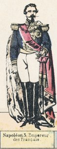 Napoleon 3, Cesarz Francuzów (kolorowy grawerunek) autorstwa French School
