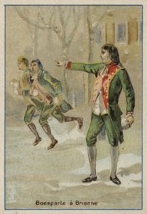 Napoleon Bonaparte w szkole wojskowej Brienne-le-Chateau we Francji autorstwa French School