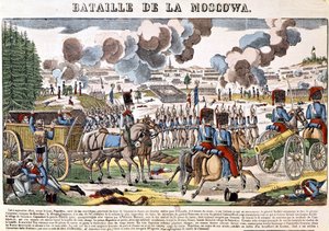 Napoleon I w bitwie pod Moskwą autorstwa French School
