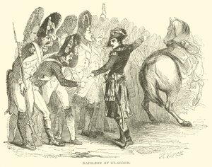 Napoleon w St Cloud (rycina) autorstwa French School