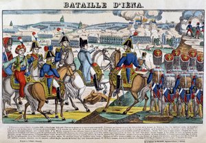 Napoleon w bitwie pod Jeną (13.10.1806) - wizerunek Epinal autorstwa French School