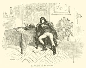 Napoleon w swoim gabinecie (grafika) autorstwa French School