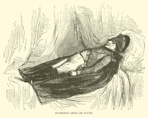 Napoleon leżący w stanie (rycina) autorstwa French School
