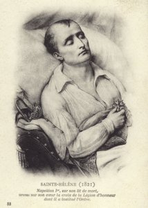 Napoleon na łożu śmierci autorstwa French School