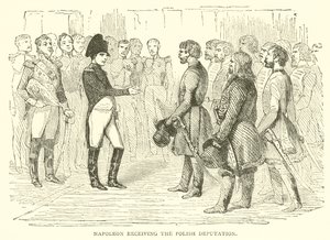 Napoleon odbierający polską deputację (grafika) autorstwa French School