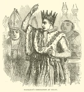 Koronacja Napoleona w Mediolanie (grafika) autorstwa French School