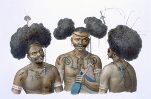 Mieszkańcy Nowej Gwinei, 1826 autorstwa French School
