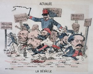 Aktualności: La déblacle: Vermorel, Arnould, Pyat, Assi, Vallès, Delescluze i Gournet na końcu Komuny autorstwa French School