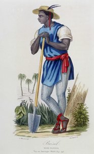 Negro plantator z Brazylii - w „Bibliotheque Universelle des Voyages” Alberta-Montémonta, wyd. Armand-Aubree, Paryż autorstwa French School