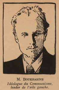 Nikołaj Bucharin, rosyjski teoretyk i polityk rewolucji bolszewickiej (litografia) autorstwa French School