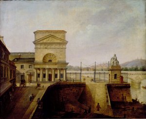 Bariera Normandii, w pobliżu mostu Iena, przed 1860 r. autorstwa French School