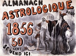 Nostradamus, astrolog oświecający przyszłość – w „Almanach Astrologique” z 1856 r. autorstwa French School
