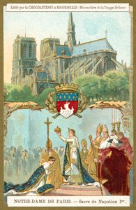 Notre Dame de Paris i koronacja Napoleona I na cesarza Francji autorstwa French School
