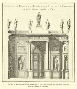 Nowe wejście do przeoryszy przy rue Saint-Antoine, wybudowane w 1634 r. kosztem kardynała de Richelieu autorstwa French School