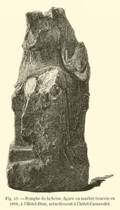 Nimfa Sekwany, marmurowa figura znaleziona w 1866 r. w Hotel-Dieu, obecnie w Hotelu Carnavalet autorstwa French School