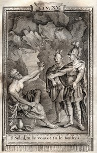 O Słońce, widzisz to i cierpisz! Ulysse odpowiedział mi bez ruchu: Jowisz tego chce... grawer Monneta z 1798 r. w „Les Aventures de Telemaque, fils d