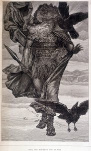Odyn, germański bóg wojny i poezji - grawer autorstwa French School