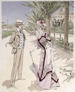 Na Promenade des Anglais, Nicea, luty 1899 autorstwa French School
