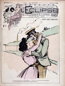 Na fortyfikacjach: bad boy (bandyta) i jego dziewczyna - kuw. „”Zaćmienie””” z dnia 16.02.1899. autorstwa French School