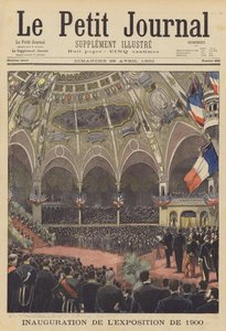 Otwarcie Wystawy Powszechnej 1900 w Paryżu (litografia kolorowa) autorstwa French School