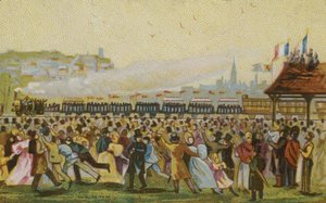 Otwarcie pierwszej kolei francuskiej, 1832 autorstwa French School
