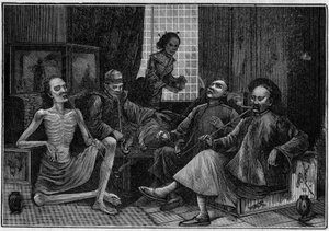 Palacze opium w XIX wieku. autorstwa French School