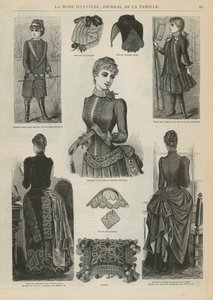 Strona z La Mode Illustree, 1885 autorstwa French School