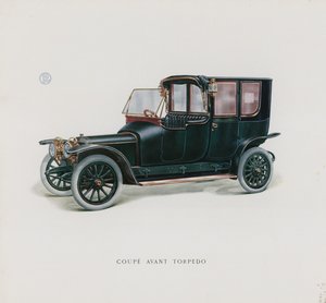 Strona z katalogu Panhard & Levassor (kolor lito) autorstwa French School