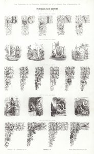Strona z winiet typograficznych (grawerowanie) autorstwa French School