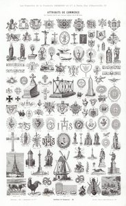 Strona z winiet typograficznych (grawerowanie) autorstwa French School