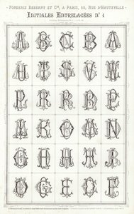 Strona z winiet typograficznych (grawerowanie) autorstwa French School