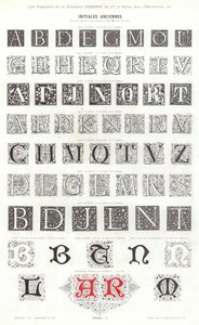 Strona z winiet typograficznych (grawerowanie) autorstwa French School