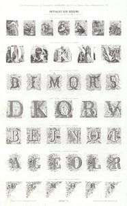 Strona z winiet typograficznych (grawerowanie) autorstwa French School