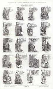 Strona z winiet typograficznych (grawerowanie) autorstwa French School