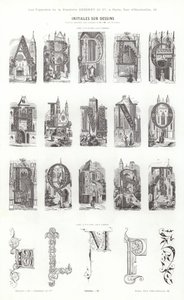 Strona z winiet typograficznych (grawerowanie) autorstwa French School