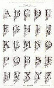 Strona z winiet typograficznych (grawerowanie) autorstwa French School