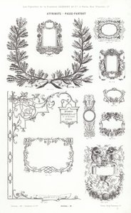 Strona z winiet typograficznych (grawerowanie) autorstwa French School