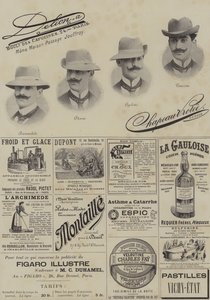Strona ogłoszeń z Le Figaro Illustre, grudzień 1897 (zdjęcia) autorstwa French School
