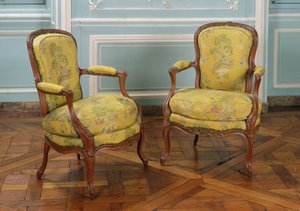 Para foteli Ludwika XV, 1723-74 (drewno)