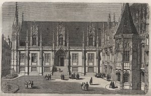 Pałac Sprawiedliwości w Rouen - grawerowanie w „Histoire de France” Victora Duruy (1811-1894) - 1882 autorstwa French School
