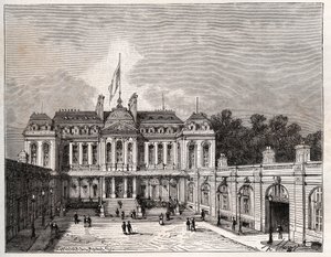 Pałac Elizejski w Paryżu - rycina w „La France illustrée: geografia, historia, administracja statystyczna” autorstwa V.A. Malt-Browna. 1884 autorstwa French School