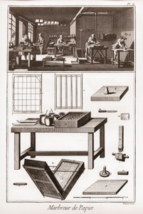 Marmurki z papieru - „” The Great Encyclopedia lub Dictionnaire Raisonne des Sciences, des Arts et des Metiers” (Encyklopedia lub słownik nauk, sztuki i zawodów) autorstwa Denisa Diderota (1713-1784) i Jeana d