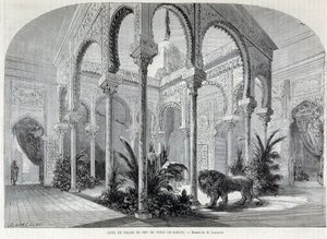Parc de Montsouris: wnętrze Palais du Bey w Tunisie na Wystawie Światowej w 1867 roku. autorstwa French School