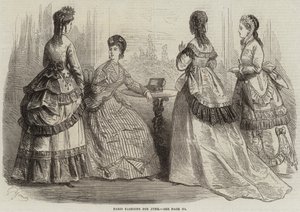 Paris Fashions na czerwiec (grawerowanie) autorstwa French School