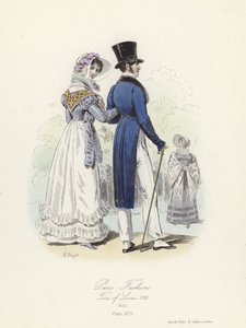 Moda paryska, czas Ludwika XVIII autorstwa French School