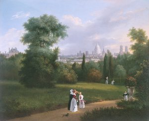 Paryż z Folie-Beaujon, ok.1830 autorstwa French School